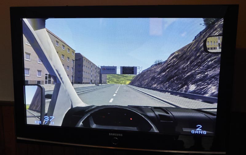 Simulator til kørsel med autocamper